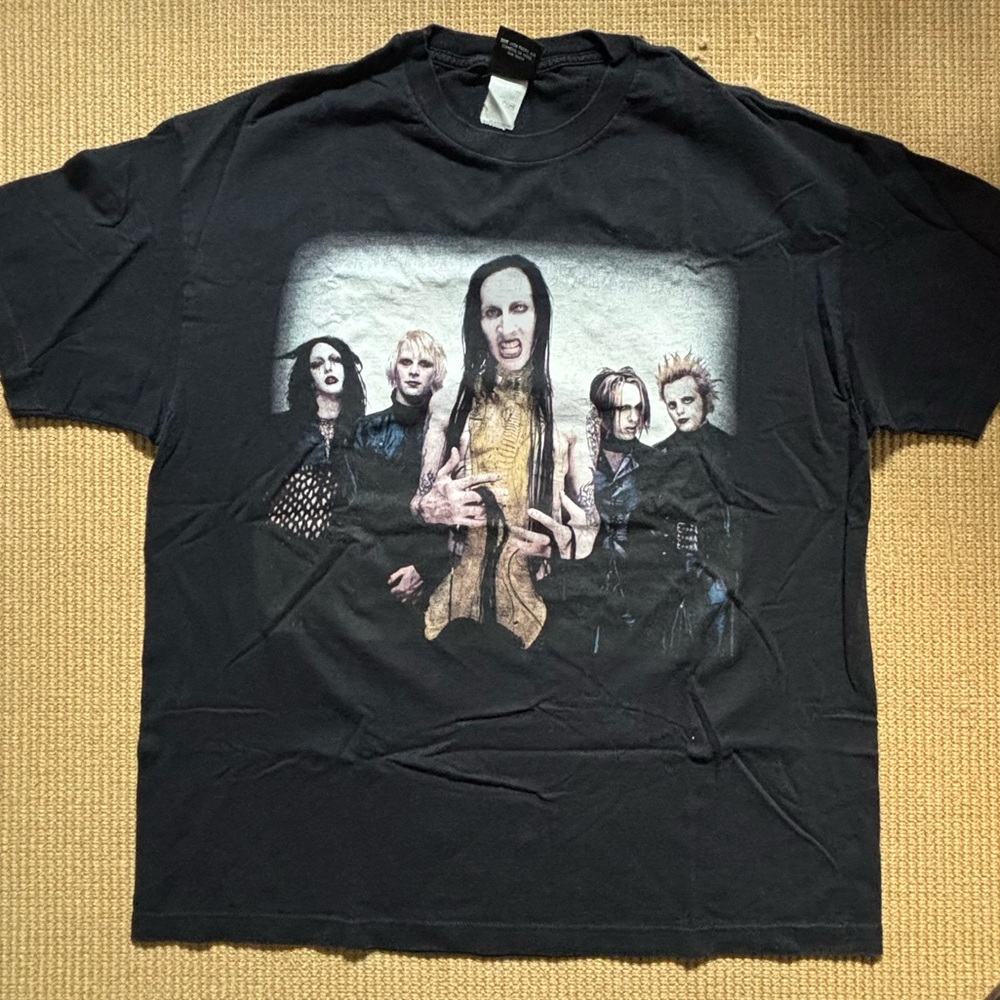 Black Graphic Band Tee